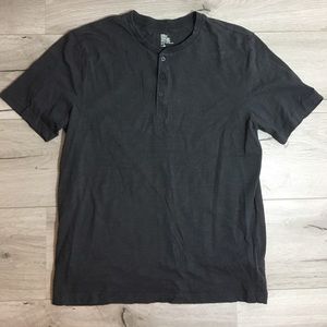 H&M charcoal grey henley shirt (M)